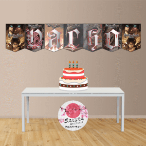 Ataque a los titanes Banderín con nombre