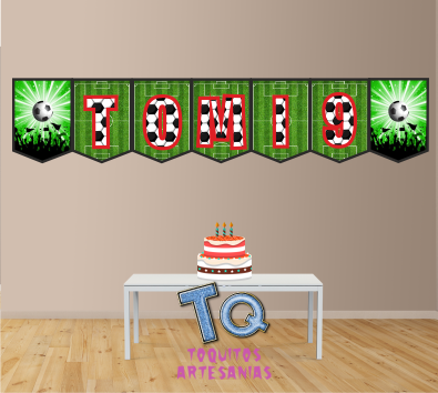 Futbol Banderín con nombre