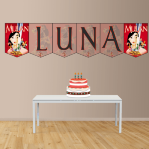 Mulán Banderín con nombre