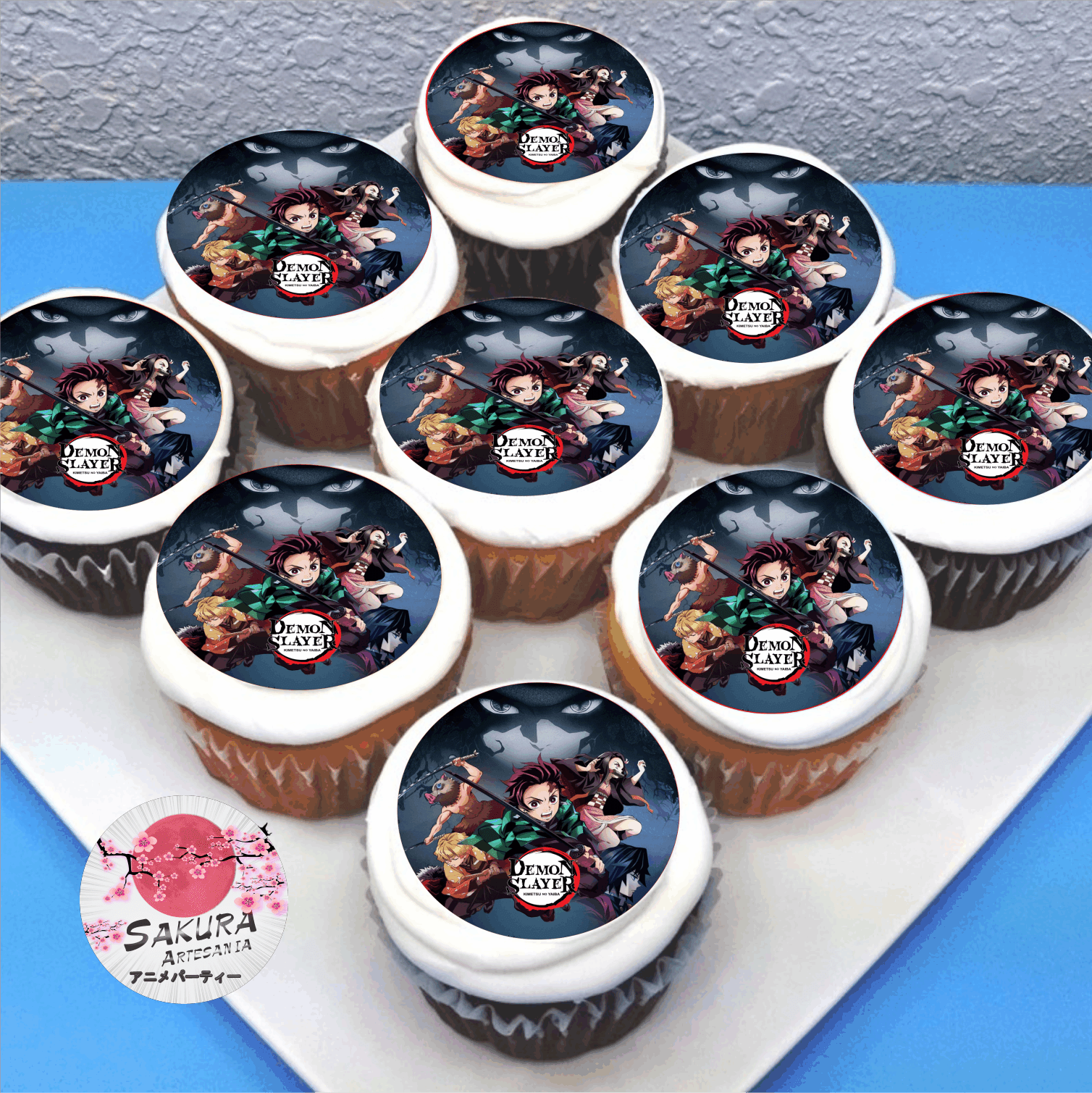 Cupcake con lamina Demon Slayer