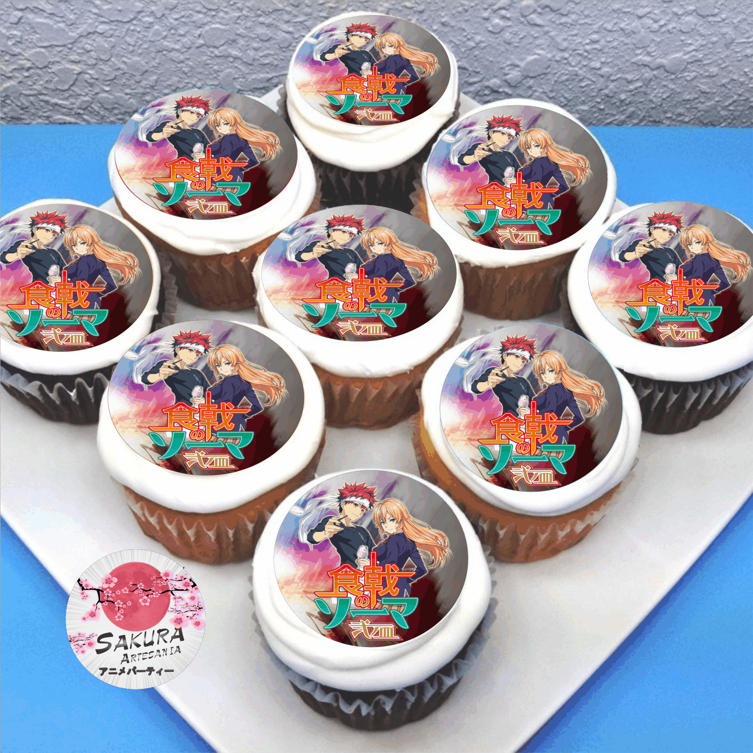 Cupcake con lamina Food Wars!