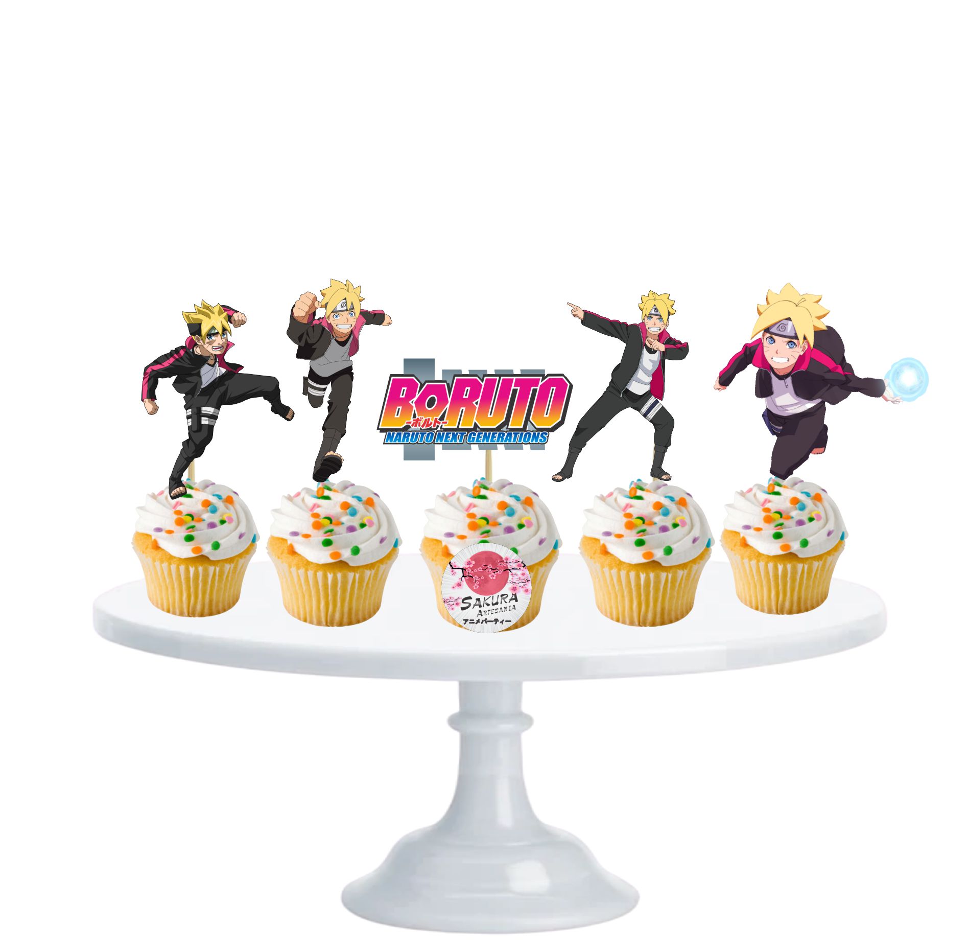 Cupcake Toppers Boruto x10u