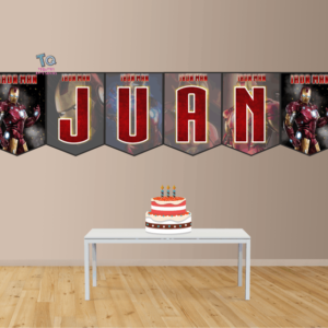 Iron Man Banderín con nombre