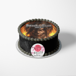 Ataque a los titanes Torta merengue con lamina