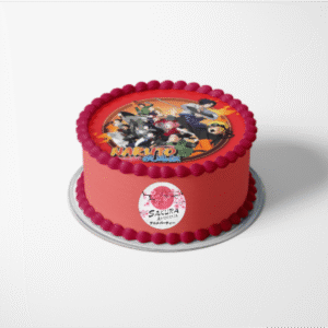Naruto shippuden Torta merengue con lamina