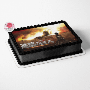 Ataque a los titanes Torta merengue con lamina