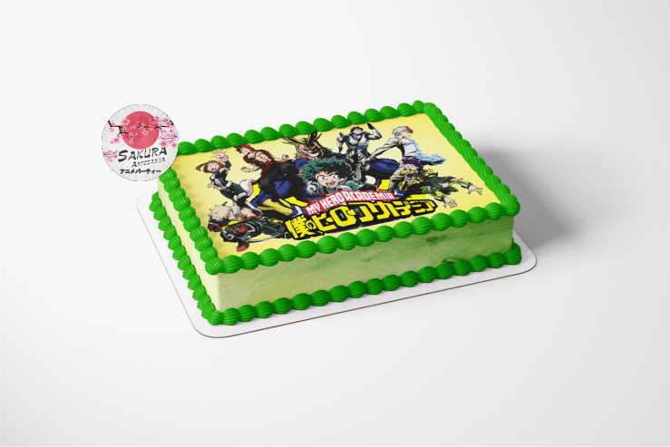 My Hero Academia Torta merengue con lamina