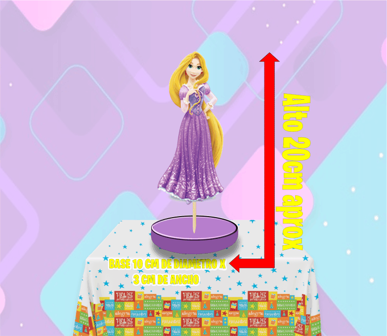 Rapunzel Princesa Centro de mesa - Imagen 2