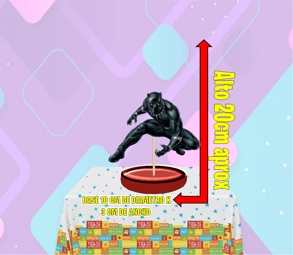 Pantera negra Centro de mesa - Imagen 2