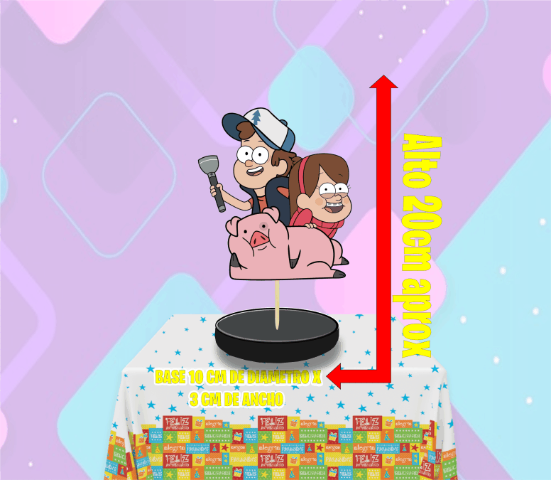 Gravity falls Centro de mesa - Imagen 2