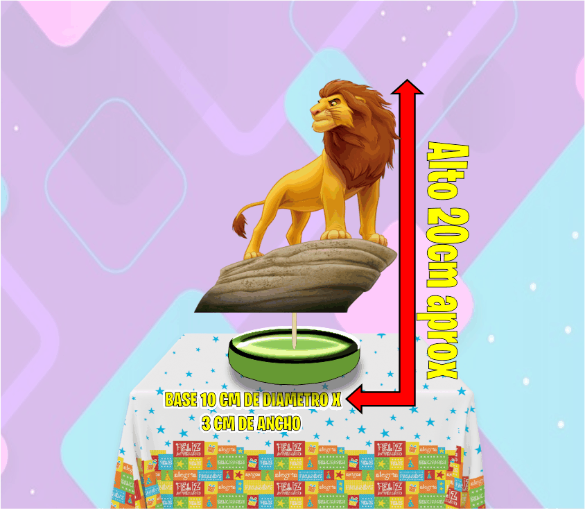 Rey Leon Centro de mesa - Imagen 2