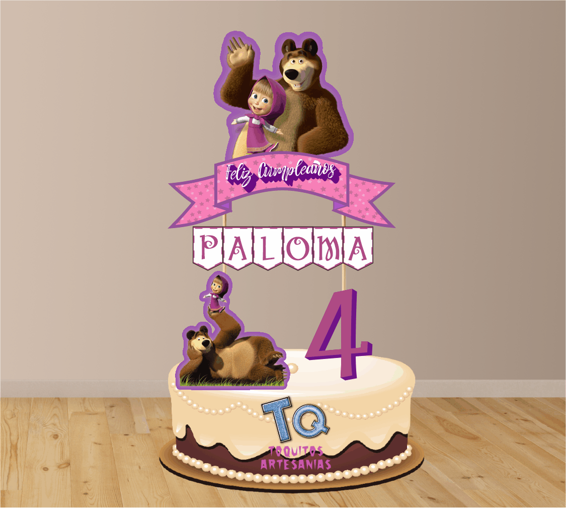 Masha y el oso cake Toppers cod AT429