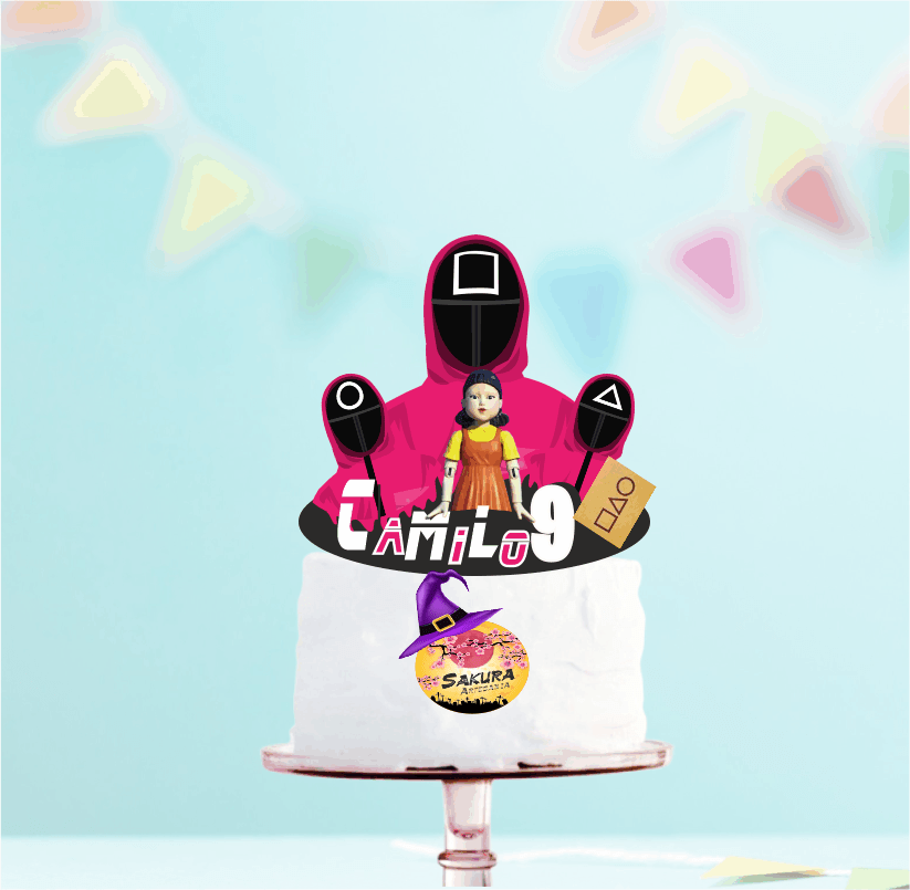 El juego del calamar cake Toppers cod AT437