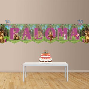 Masha y el oso Banderín con nombre