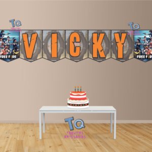 Free fire Banderín con nombre