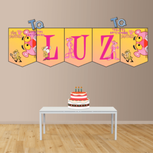 Pantera Rosa Banderín con nombre