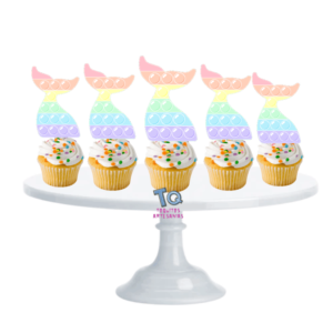 Cupcake Toppers Pop its sirena x10u