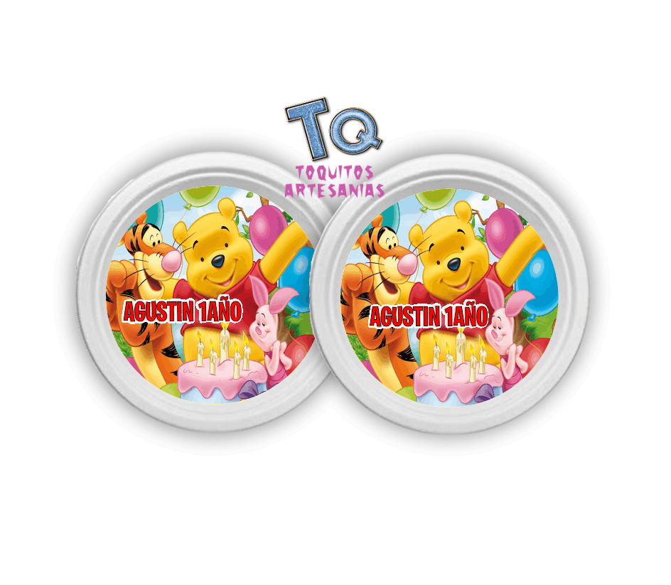 Winnie Pooh Platos x10 15x2mm
