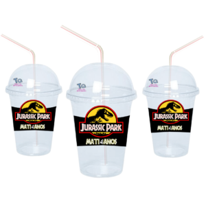 Jurassic Park Vasos con cupula x10 (Sorbitos de regalo)