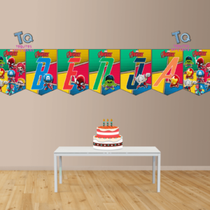 Los Vengadores Banderín con nombre