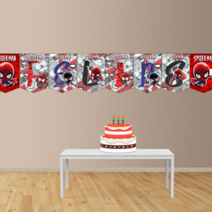 Spiderman Banderín con nombre