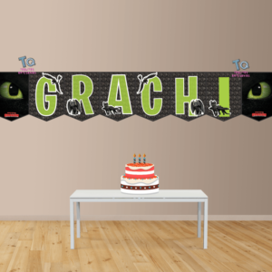 Chimuelo Draagon Banderín con nombre