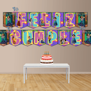 Encanto Banderín con feliz cumple