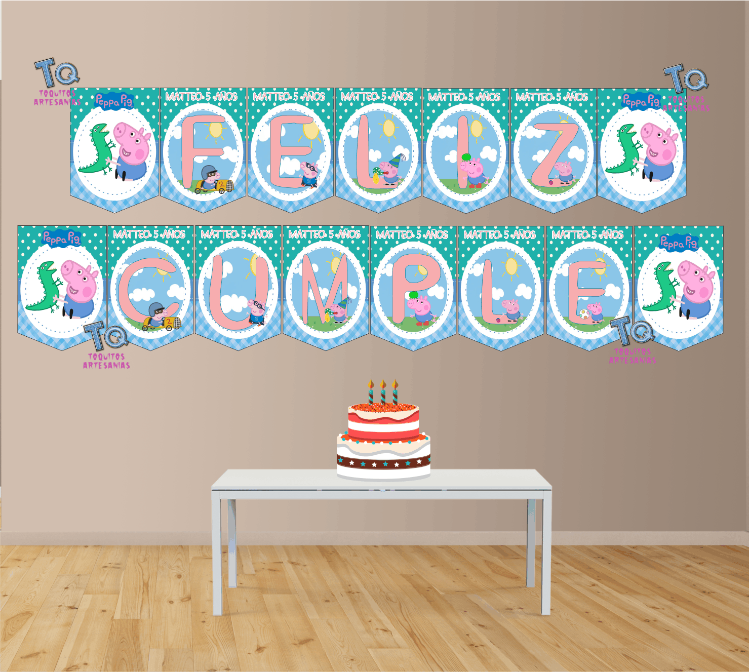 George Banderín con feliz cumple