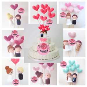 CAKE TOPPER AMIGURUMI SAKURA ARTESANIA