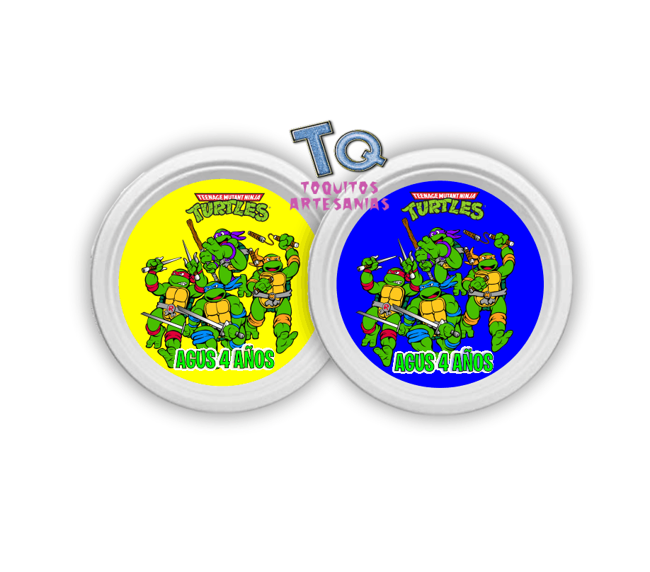 Tortugas Ninja Platos x10 15x2mm