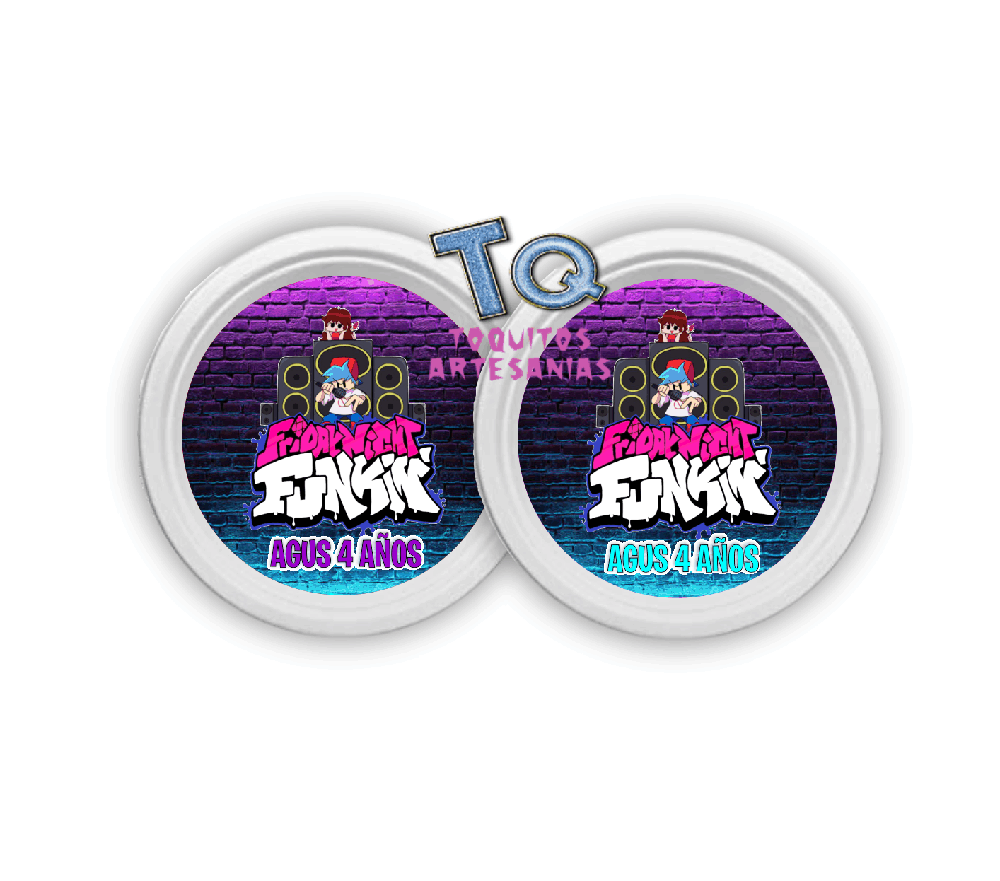 Friday Night Funkin Platos x10 15x2mm