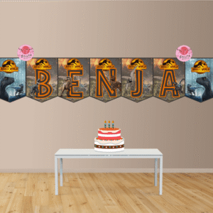 Jurassic World Dominion Banderín con nombre