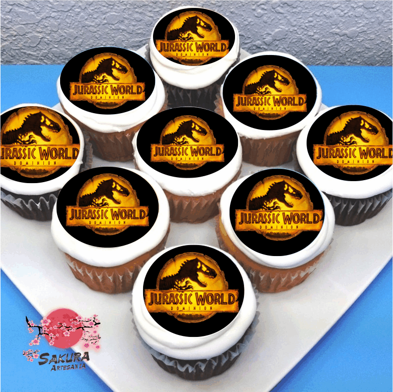 Cupcake con lamina Jurassic World Dominion
