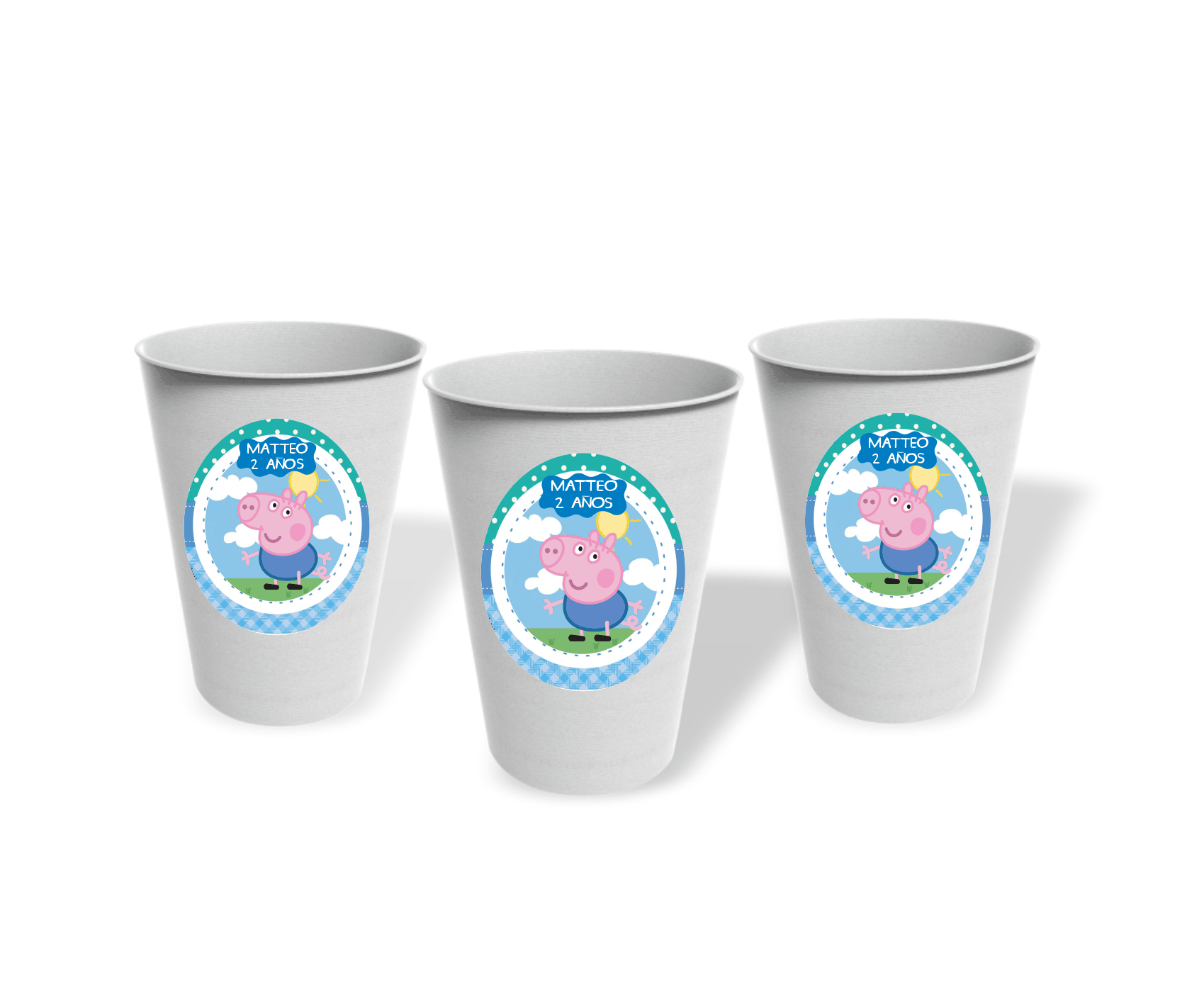 Vasos george peppa pig pack x10