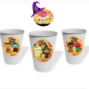 Vasos Happy Halloween personajes