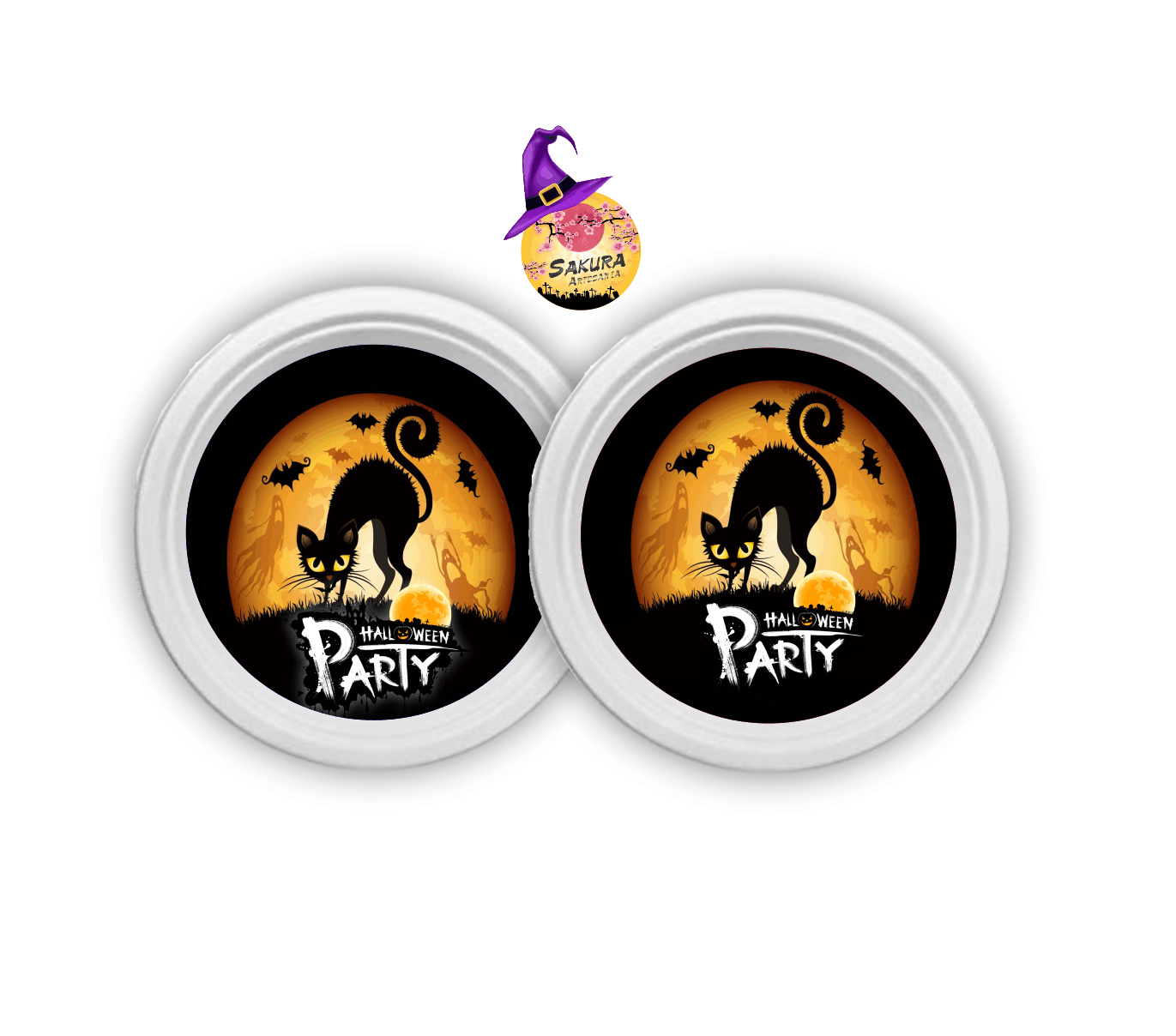 platos x10 21x2mm Halloween