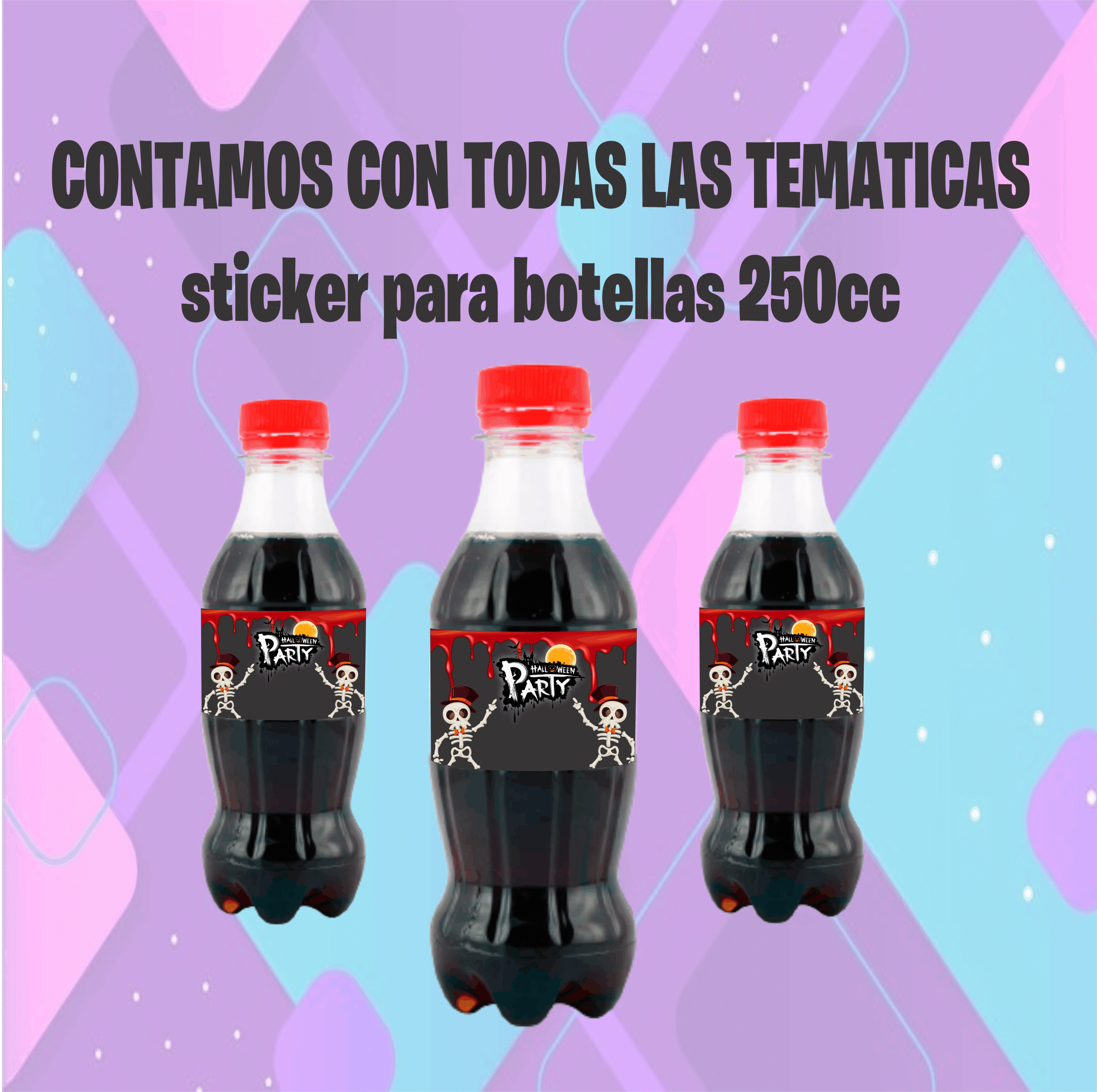 Refrescos 250cc personalizados funda x12 Halloween - Imagen 2