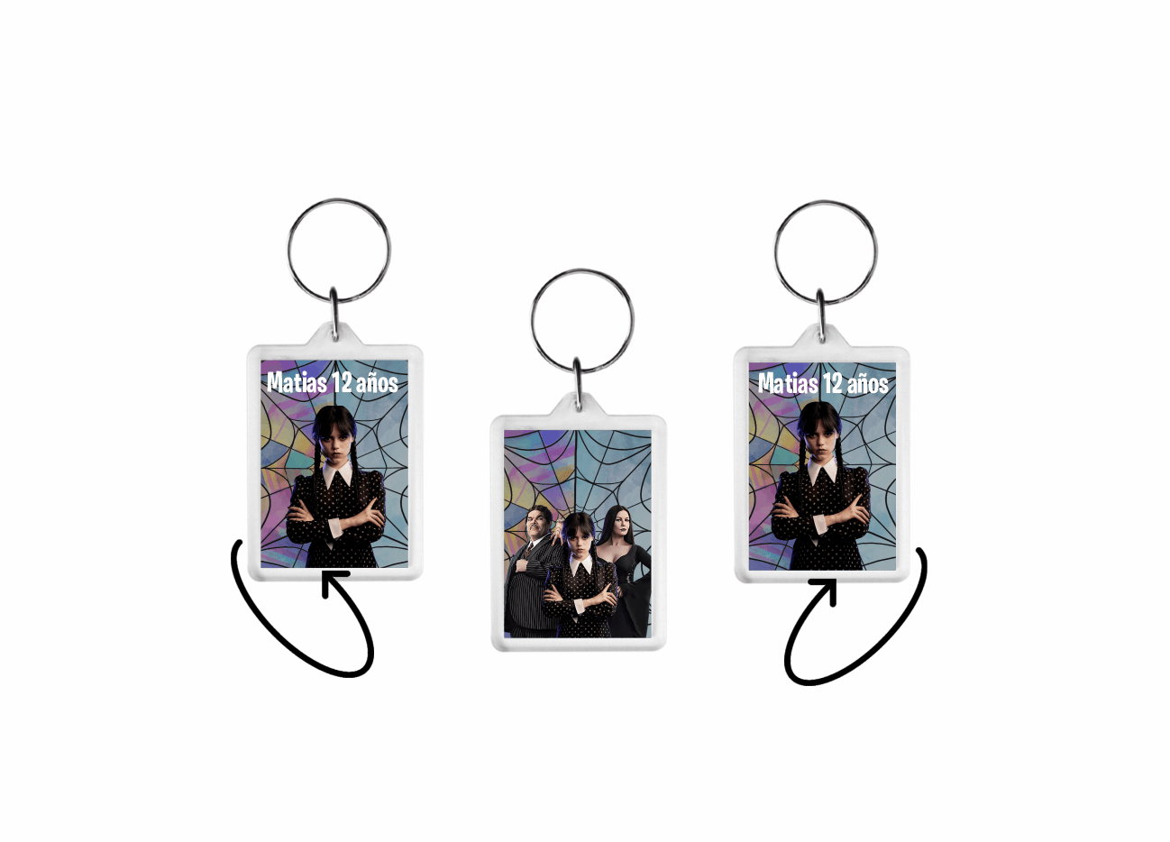 llaveros Merlina x10