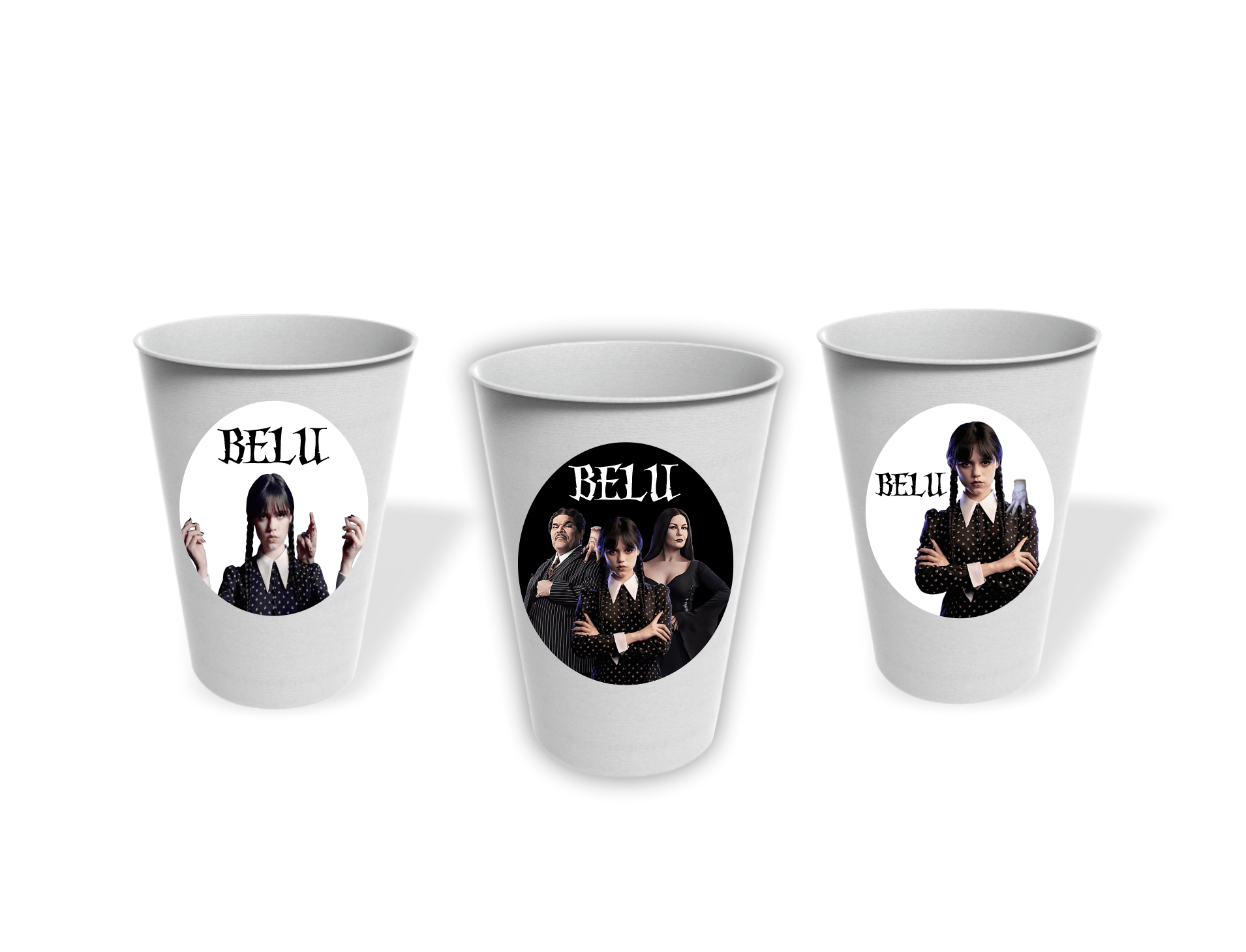 Vasos Merlina pack x10