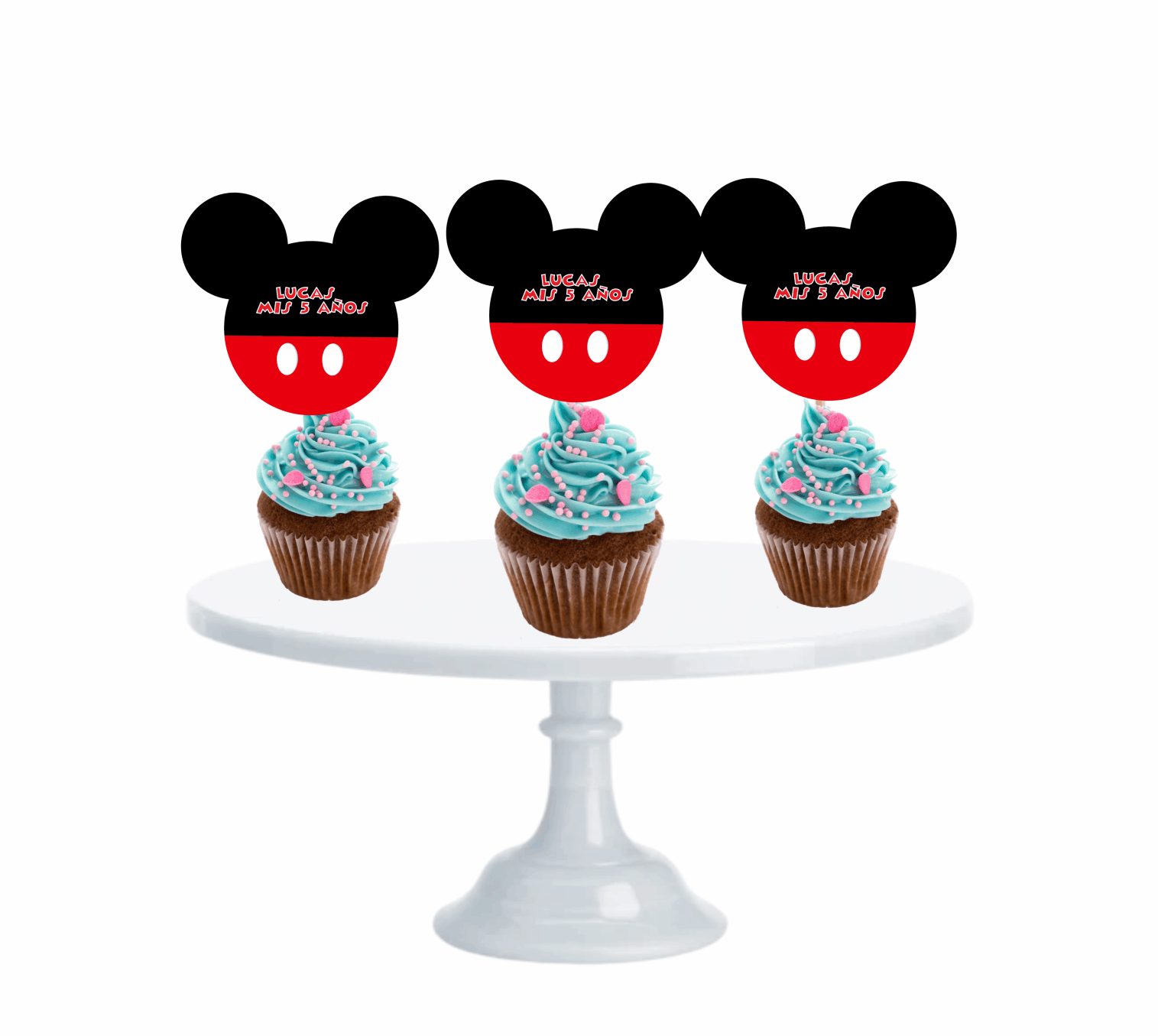 Cupcake topper Mickey x10u