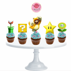 Cupcake topper Mario Bros x10u