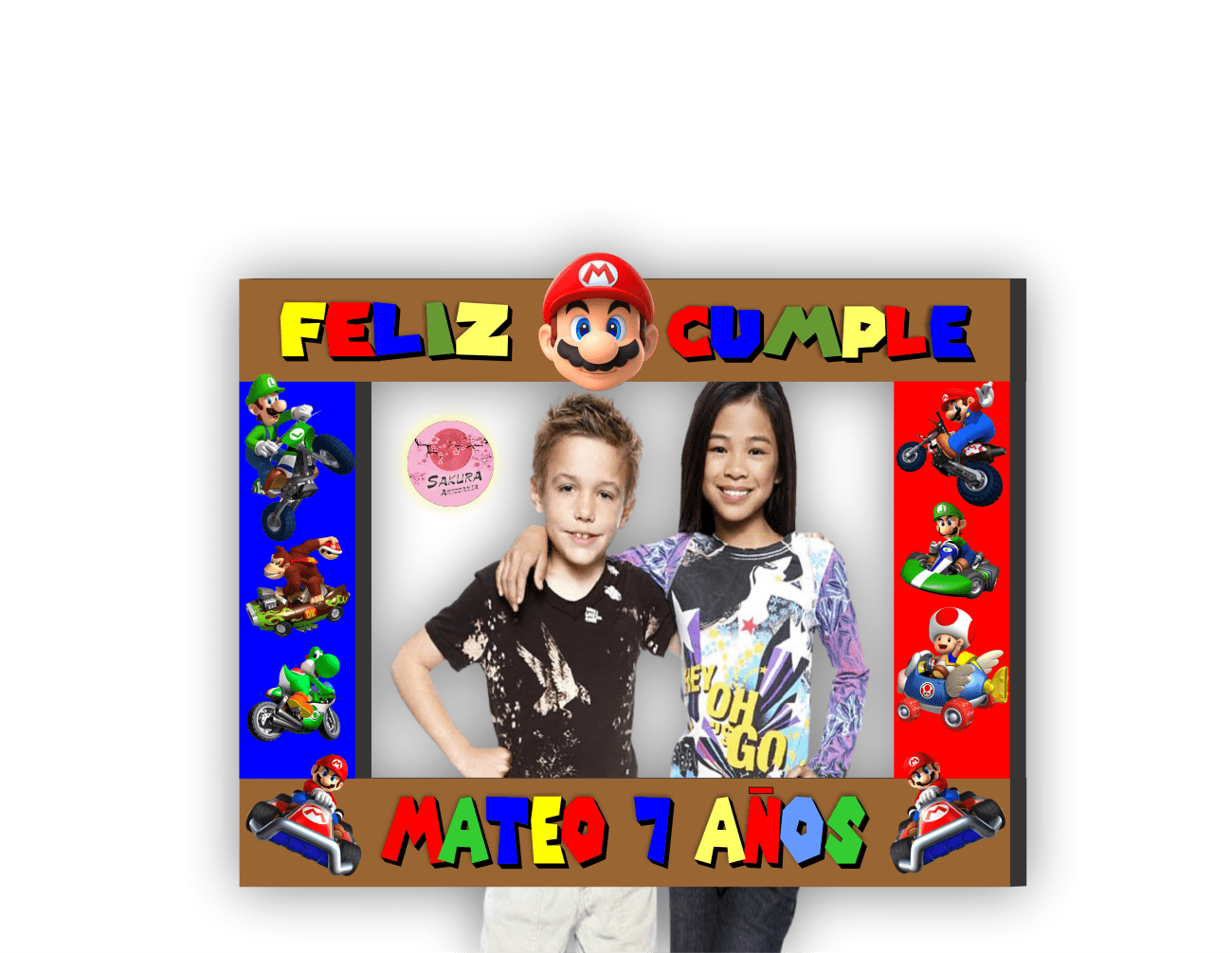 Marco selfie super Mario bros Kart