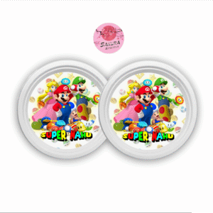 Mario Bros Platos x10 15x2mm