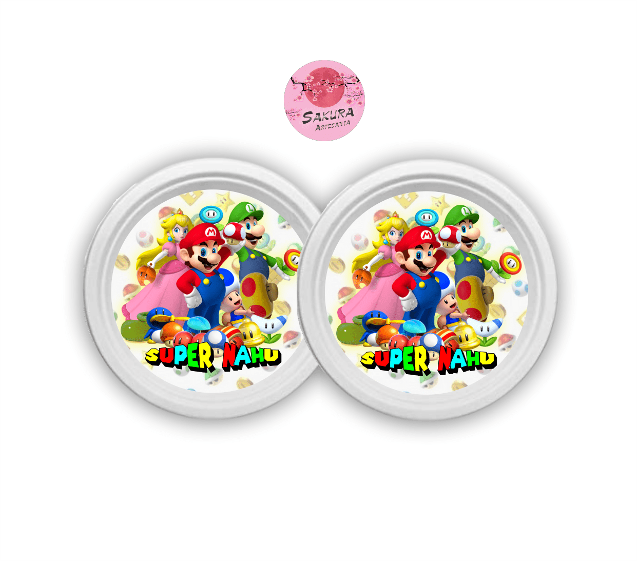 Mario Bros Platos x10 15x2mm