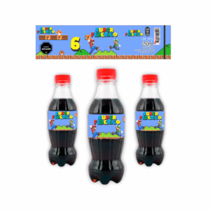 Mario Bros Etiquetas refrescos 250cc