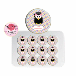 Galletas Graduación Dama pack x12