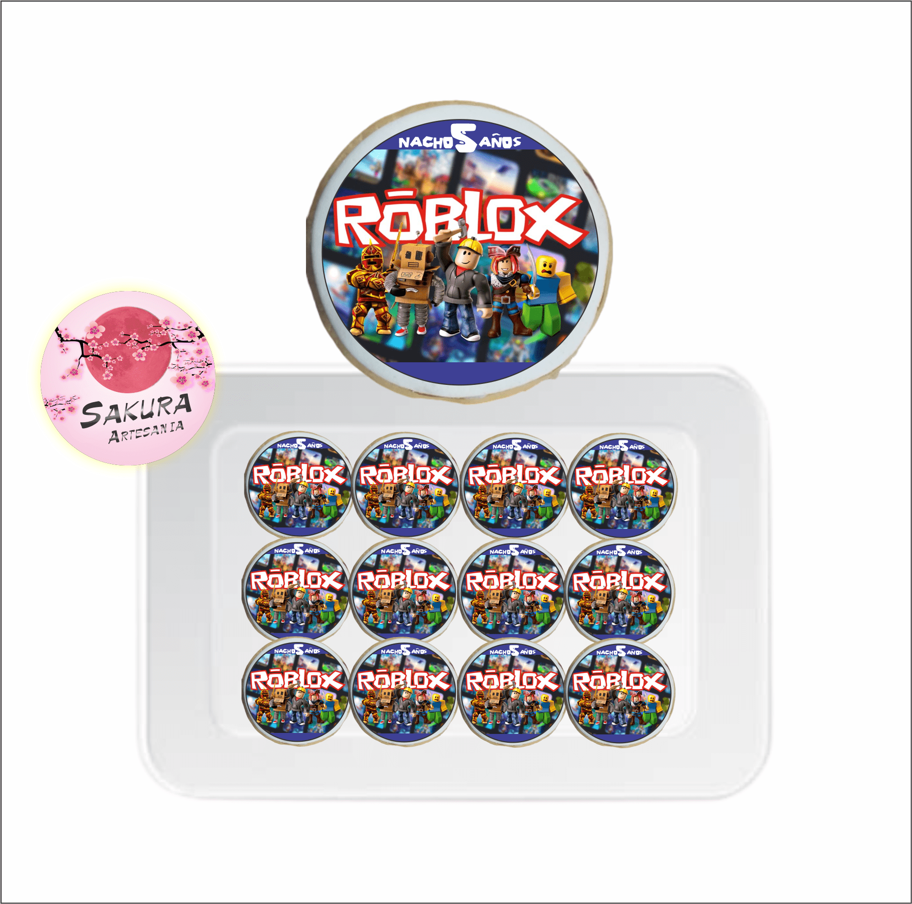 Galletas Roblox pack x12