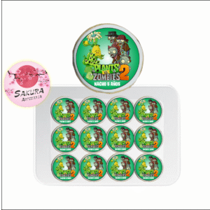 Galletas Plantas VS Zombies pack x12