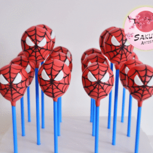 Cake pop Spiderman