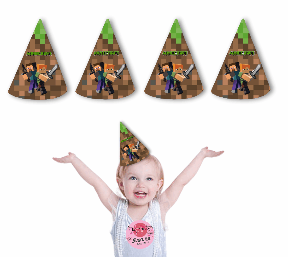 Minecraft Gorros conos